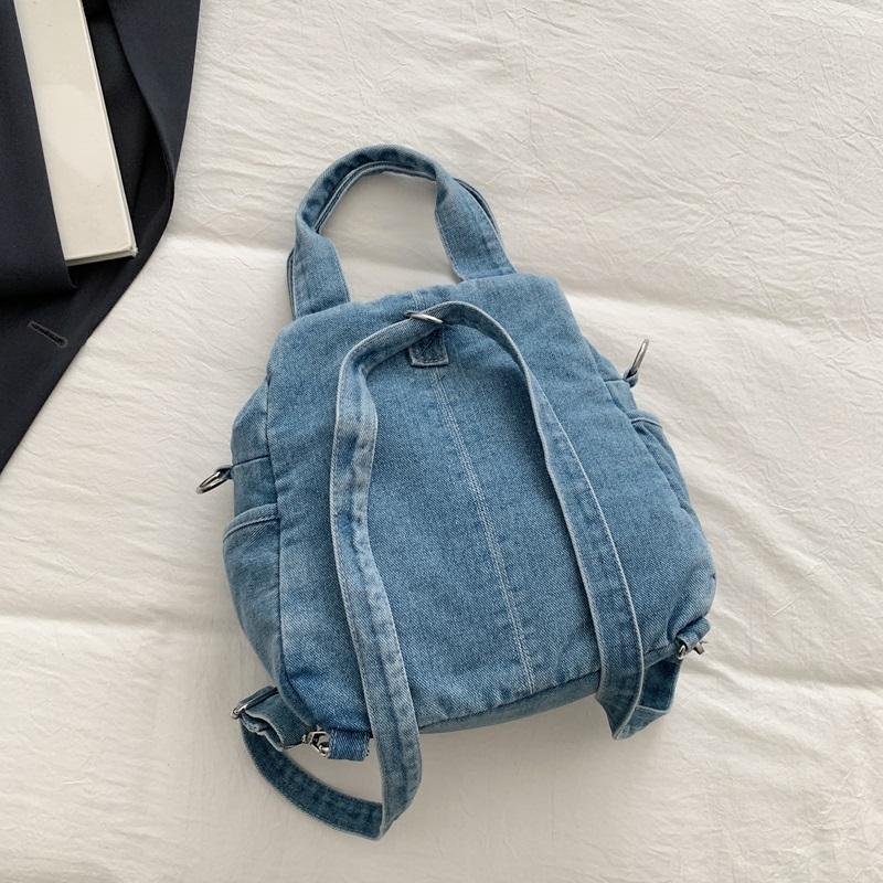 Embroidered Denim Bag Women's Shoulder Bag Cartoon Printed Crossbody Bag