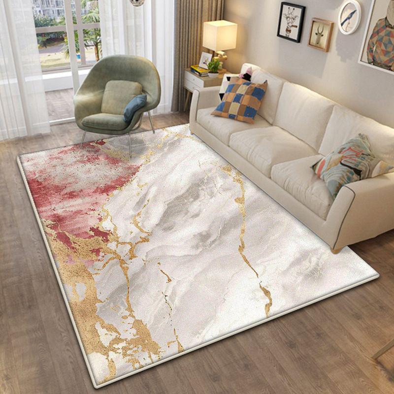 Simple Style Room Decoration Aesthetic Bedroom Carpet Non-slip Modern Living Room Rug Cloakroom Decoration Home Mats Easy Clean