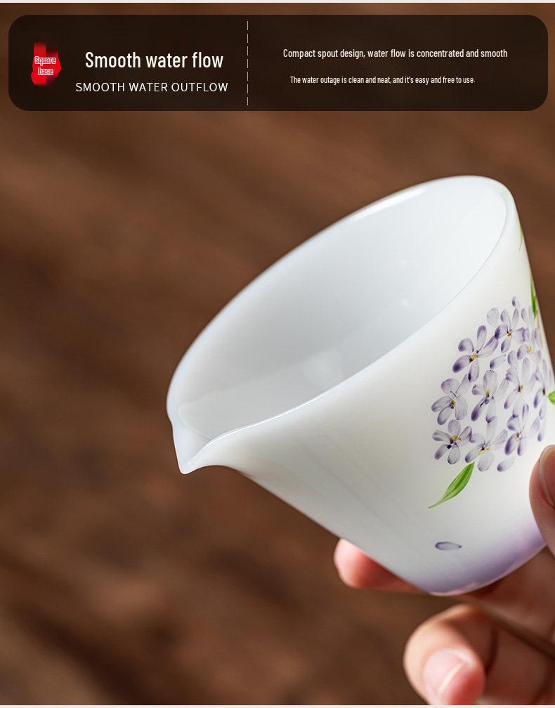 Luxury Ice Jade Porcelain Travel Tea Set - Portable Gongfu Quick-Brew Cup for Car & Outdoor Use