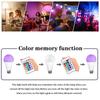 E27 RGB LED Light Bulb 220V with IR Remote Control Color Changing Multicolor + White Lamp Spotlight for Bedroom Party Home Decor