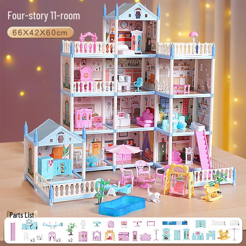 DIY Princess Castle Dollhouse Playset for Girls