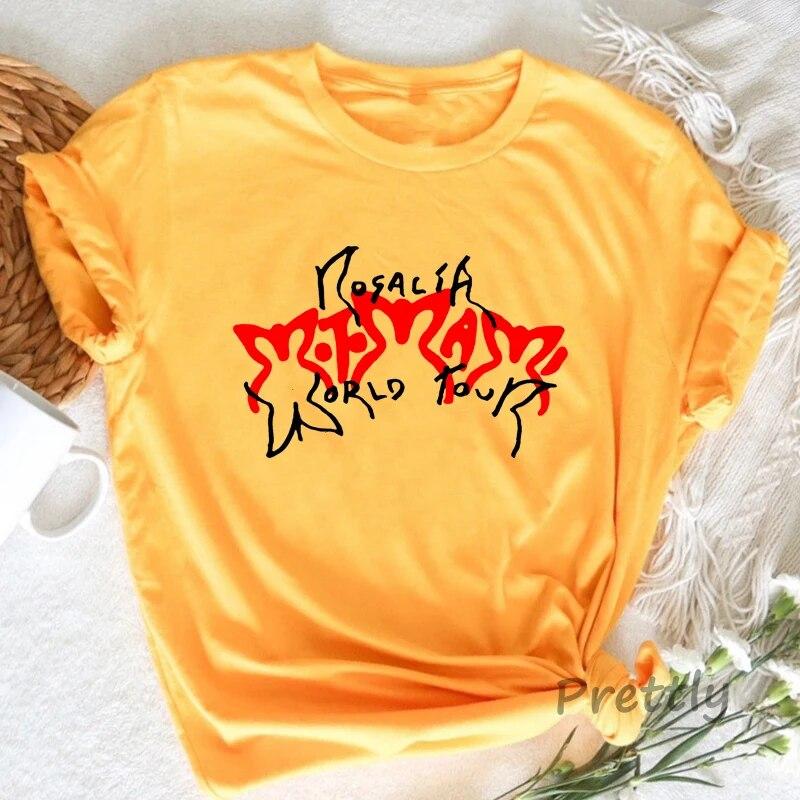 

Rosalia Motomami World Tour футболка женская летняя футболка с коротким рукавом хлопковая уличная одежда винтажные рэп-футболки 90-х годов одежда женская унисекс 4XL