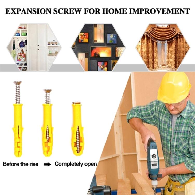 220Pcs Expansion Drywalls Plug and Self Tapping Screws Wall Plug and Screws Set