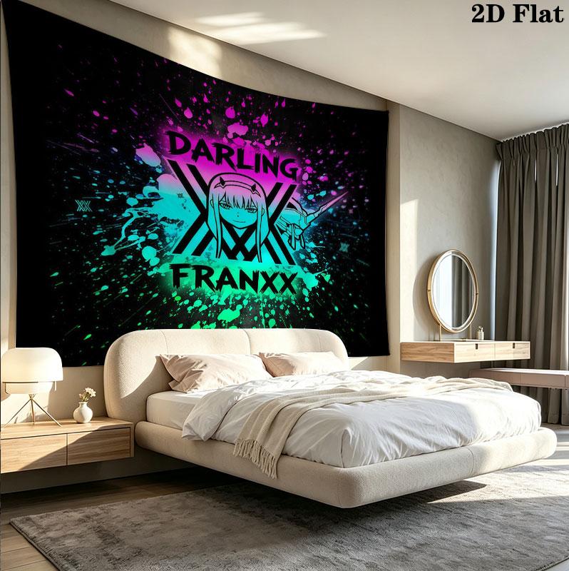 Franxx Väggbonad Estetisk Väggbonad Tryckt Tygfilt Dekorativa Väggbonader För Sovrum Vardagsrum Heminredning