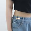 3/6Pieces Clover Waist Tighten Pin for Pants Jeans Metal Waist Cinching Button Clasp Waist Brooch Clip Waist Fitness Pin