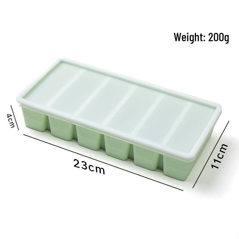 Thickened Silicone Ice Cube Tray with Lid - Easy Demold, Food Grade, Ideal for Baby Food & Large Ice Cubes