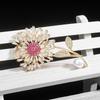 Timeless Dandelion Zircon Brooch - Elegant Flower Pin for Women's Clothing Accessories