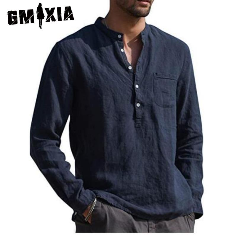 

Хлопковая футболка с длинным рукавом GMXIA, мужская модная свободная футболка с принтом «Сострадательная» S