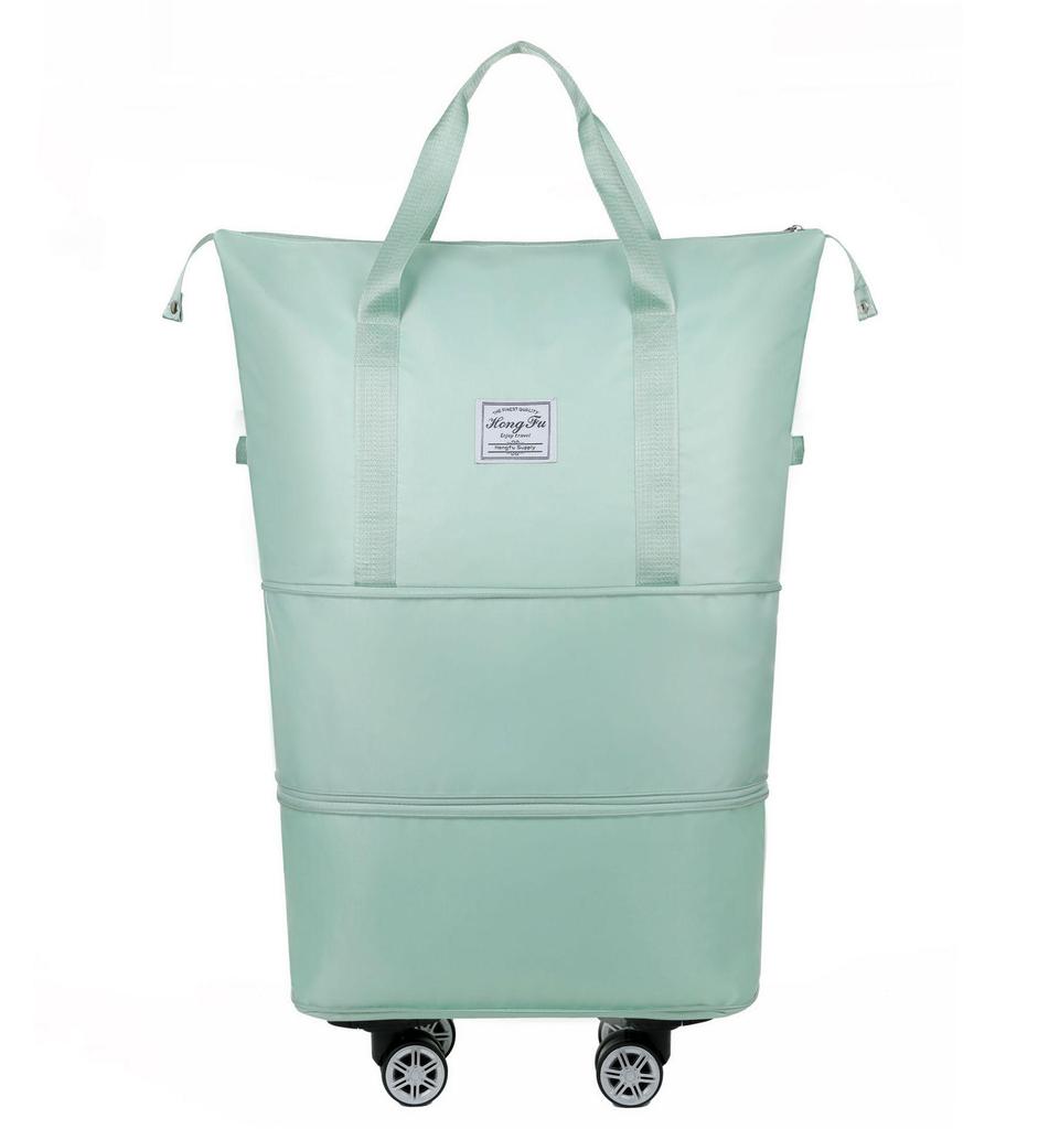 Expandable Wet/Dry Separation Luggage Bag with Universal Wheels - Large Capacity & Splash-Proof for Business Trips & Fitness Travel