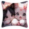 Kawaii Cartoon Cute Cat Gaming Pillow Covers Cartoon Sofa Decorative Home Double-Sided Printing Short Plush Cute Cushion Cover