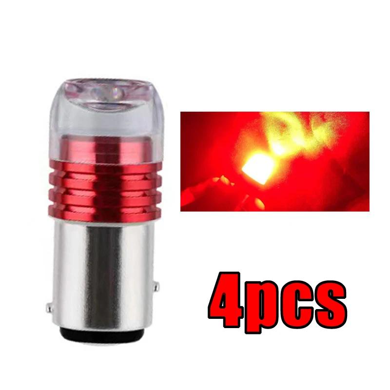 4pcs Motorcycle Car LED Brake Turn Lights Waterproof 12V Signal Tail Fog Bulbs Flashing Light Motorcycle Accessories