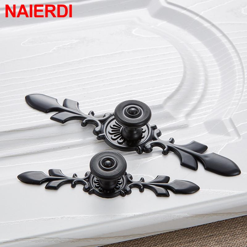 NAIERDI 120MM/170MM Bronze Handles Kitchen Door Cupboard Zinc Alloy European Wardrobe Furniture Drawer Pulls Cabinet Knobs