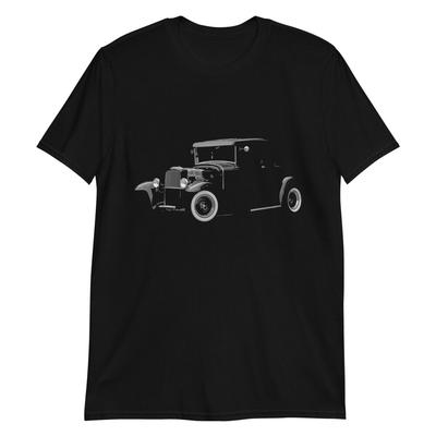 1930 Ford Modell A 5-Fenster-Coupé Hot Rod Kurzarm Unisex T-Shirt