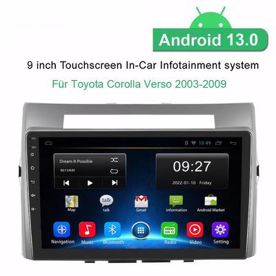 9-calowy bezprzewodowy Carplay radio samochodowe GPS dla Toyota Corolla Verso 2003-2009 Android 13 Auto nawigacja centralna zintegrowane radio samochodowe