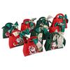 1PC Xmas Party Decor Hand Gift Bag Christmas Candy Boxes Santa Claus Print PU Leather Candy Box