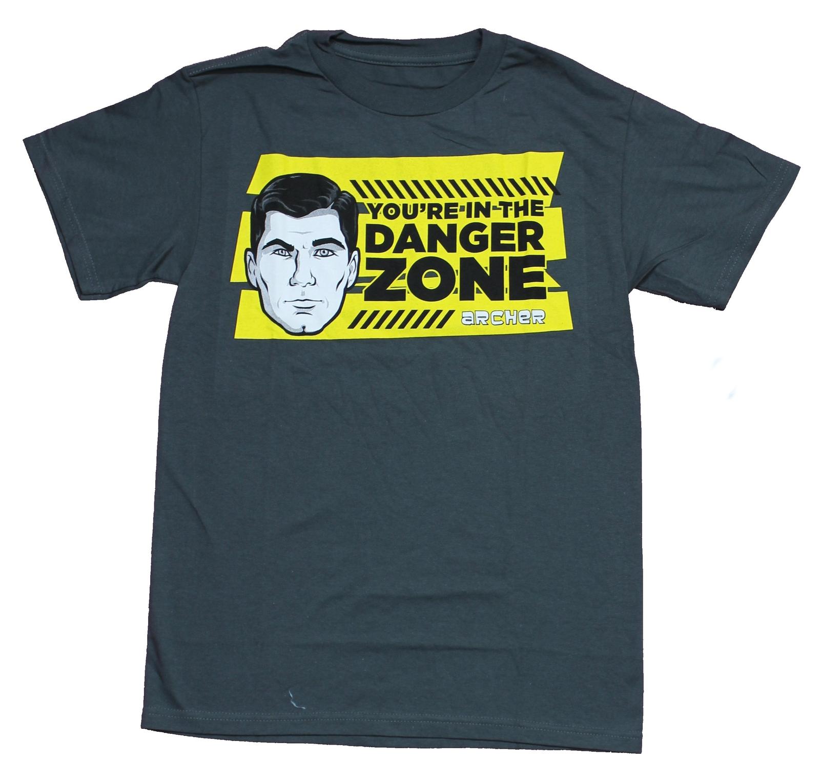 Archer Mens T-Shirt - You re in the Danger Zone Yellow Head XL