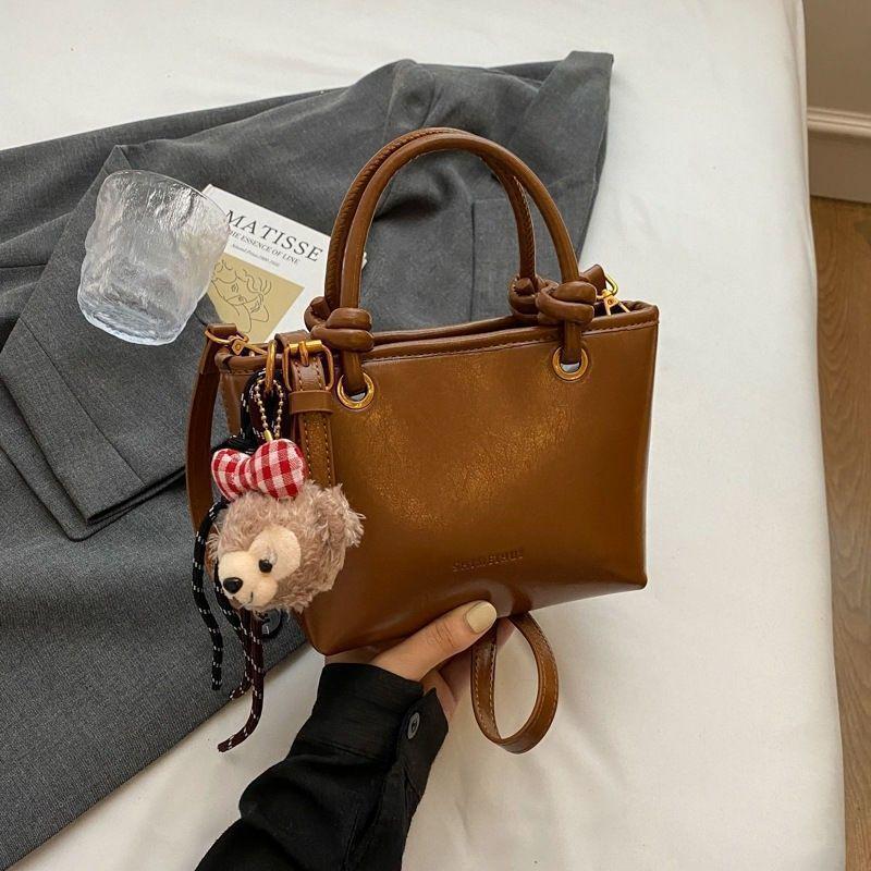 Retro Myerard Brown Women's Small Crossbody Bucket Bag - Versatile and Popular for Autumn/Winter