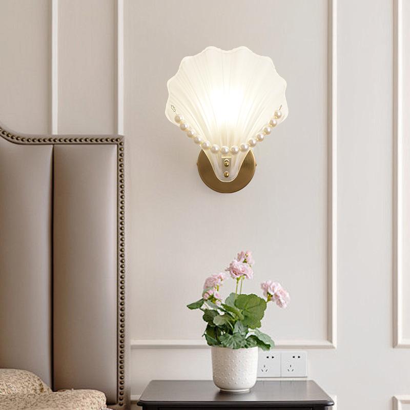Elegant Shell Wall Lamp for Living Room, Bedroom, Hotel, and Corridor Décor