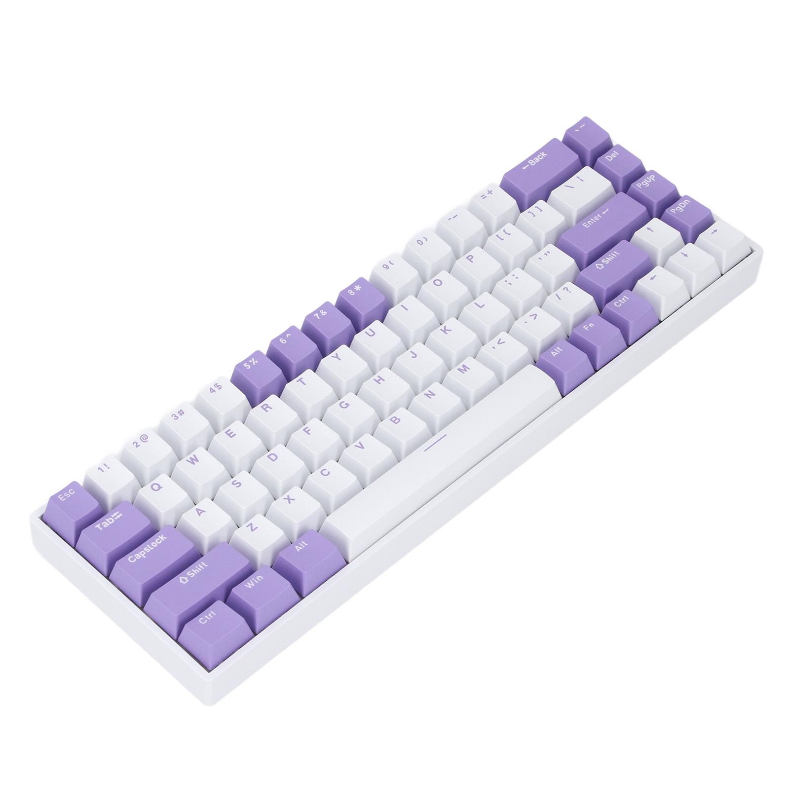 

68 клавиш клавиатуры с возможностью горячей замены, красный переключатель, RGB, многоцветная подсветка, 60% механическая клавиатура для Win