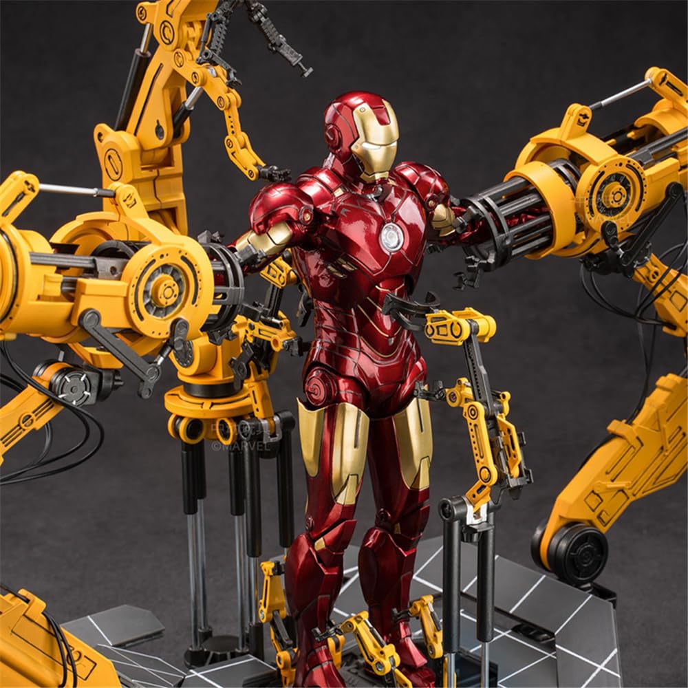 ZD TOYS Iron Man 2 Mark 4 MK4 Powered Suit with Mechanism, 1/10 Scale, Painted, Completed, Movable Figure