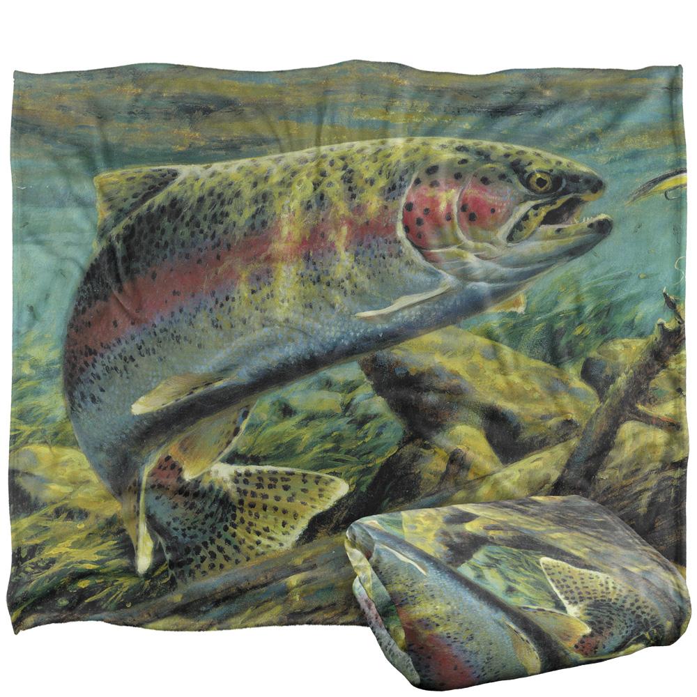 Wild Wings Rainbow Trout 2 Silky Supersoft Blanket