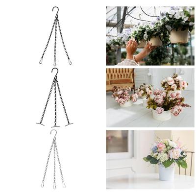 Flower Pot Chain Hanging Chains with Hooks Flexibility Replacements Plant Hanger for Balcony Home Backyard Garden Bird Houses