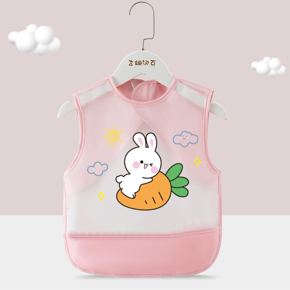 Cartoon Pattern Eating Bibs Waterproof Anti-dirty Children Apron Washable Sleeveless Children Protective Clothing Children