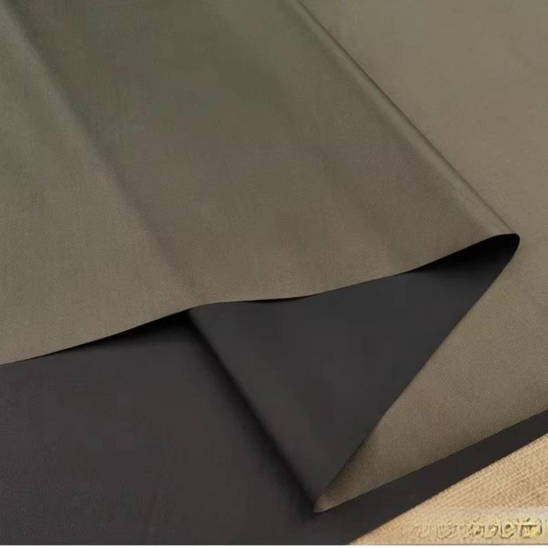 210D Silver Coated Cloth Sunscreen Thin Oxford Waterproof Fabric 180T Black Glue By The Meter for Raincoat Umbrella Tent Sewing