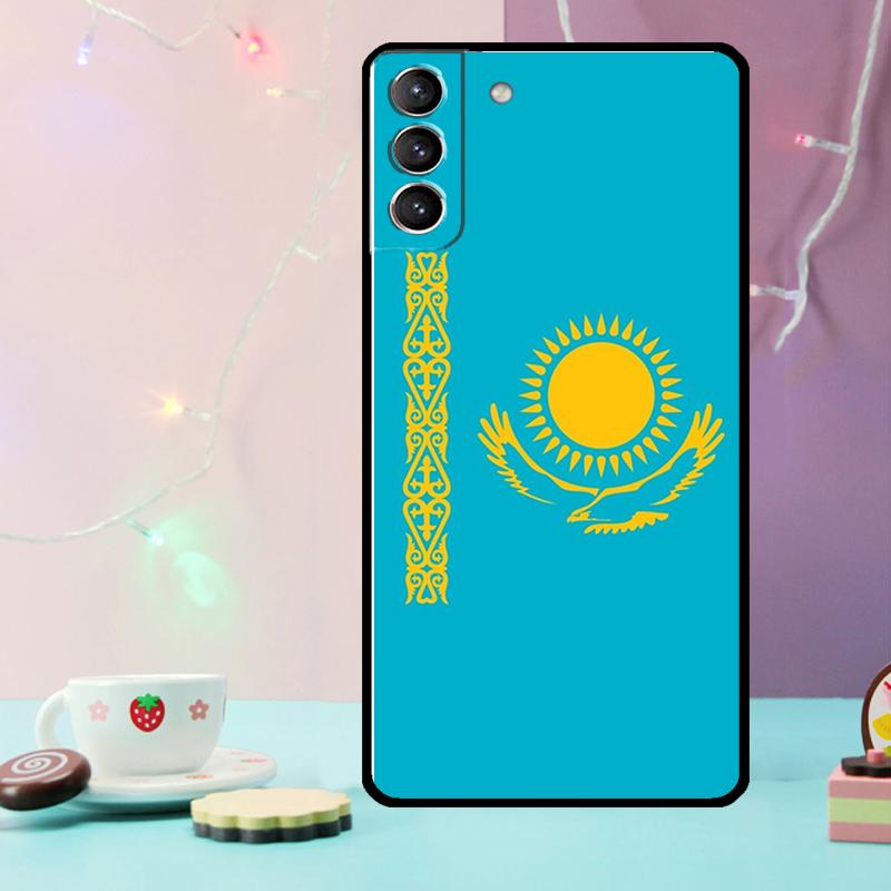 Kazakhstan Flag Phone Case For Samsung Galaxy S24 S25 Ultra S21 S22 S23 Ultra S9 S10 S20 Plus S25 FE Cover