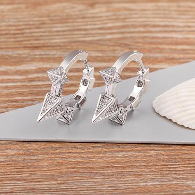 

Nidin Punk Style New Rhinestone Crystal Hoop Earrings for Women Mens Fashion Gold Silver Color Circle Ear Jewelry Party Gift срібний