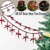 2025 Christmas Decoration Bow Party Atmosphere Banner Decoration Christmas DIY Bell Hanging Top Decoration Bow
