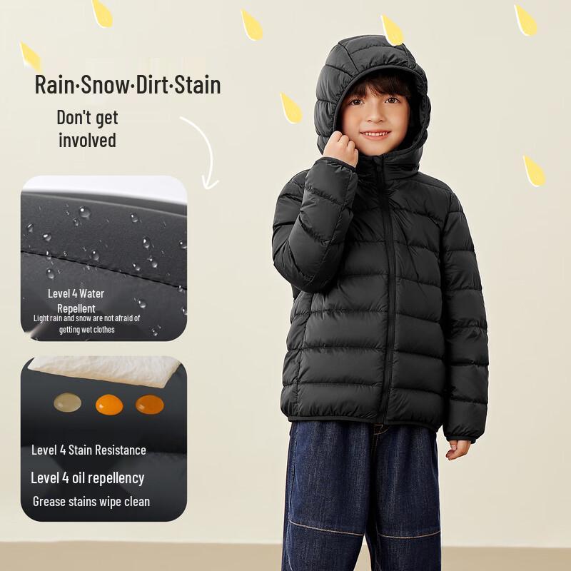 Mini Balabala Unisex Kids' 3-Proof Lightweight Down Jacket