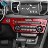 Real Soft Carbon Fiber Sticker For Kia Sportage 2017 2018 2019 2020 2025 LHD Car Central Control Button Panel Interior Trim