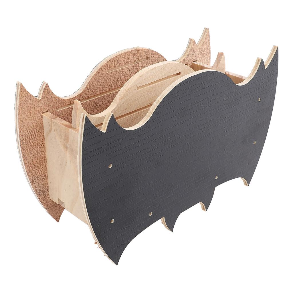 Budka pro netopýry Ručně vyráběná dřevěná Odolná proti povětrnostním vlivům Snadná instalace Ve tvaru netopýra Netopýří budka pro venkovní použití v zimě