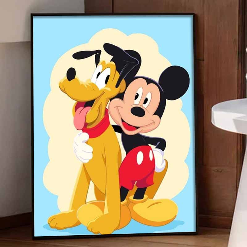 Disney Diamond Painting 5D DIY Mickey Pluto Diamond Painting Art Diamond Painting Kit Adult/Beginner Gift Idea Home Decor