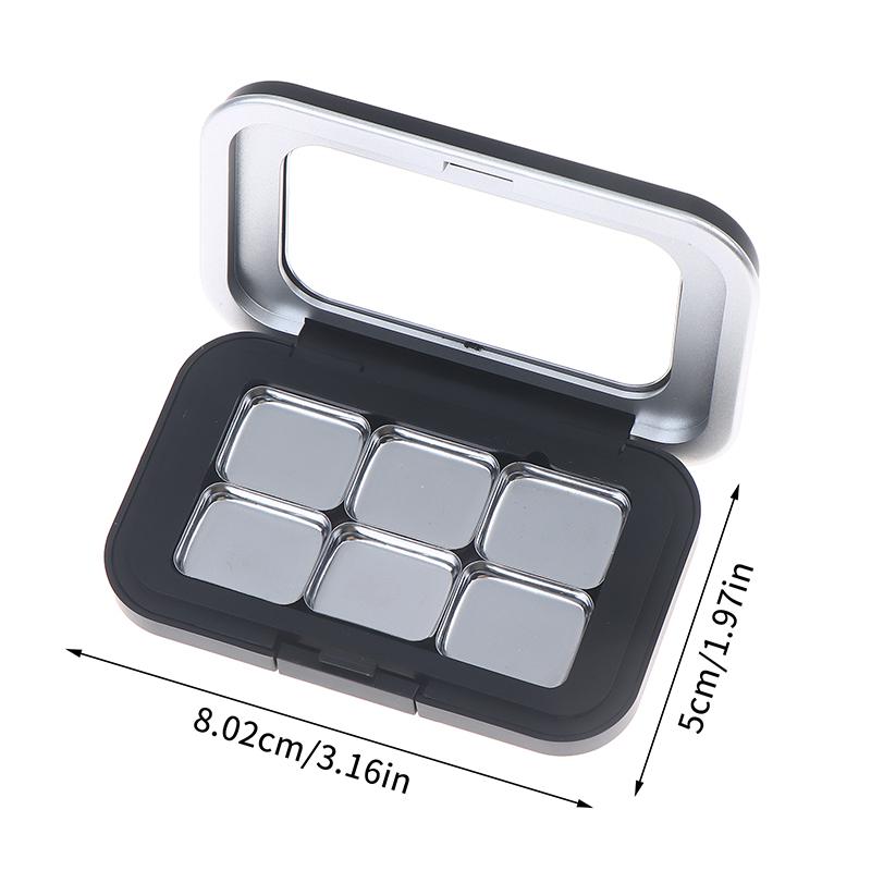 Empty Magnetic Cosmetics Palette With Mirror 1/2/3/4/6/8 Grids Iron Plate Eyeshadow Blusher Lipstick Diy Glitter Makeup Box