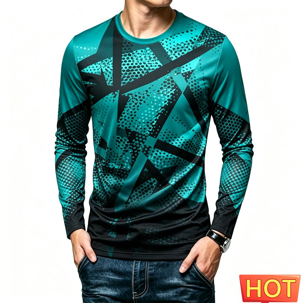Outdoor Running Sports Men's T Shirt Funny Camouflage 3D Print Long Sleeve T-shirt Casual O-neck Loose Tops Autumn Gym Clothing