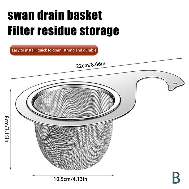 

1 шт. Лебедь корзина для сита для раковины из нержавеющей стали угловой сито для раковины кухонная раковина сливная корзина для кухонной раковины