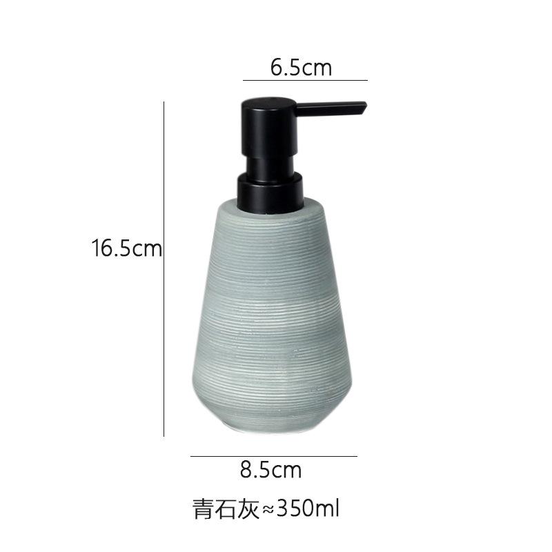 Nordic Ceramic Soap Dispenser Minimalist Hand Wash Pump Bottle for Hotel Bathroom