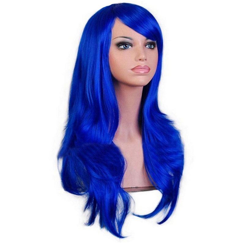 Long Curly Anime Cosplay Multi-Color Wig - European & American Style
