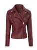 Autumn and winter women's pu leather jacket European and American large size leather jacket retro locomotive jacket Women's jacket