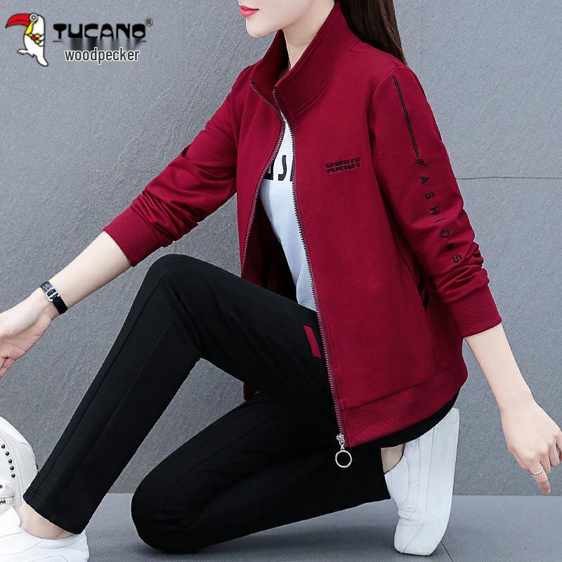 Woodpecker Damen Fleecegefüttertes Sportbekleidungsset - 2025 Neuer Stil für Frühling bis Herbst, Perfekt für Mütter mittleren Alters.