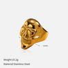 Europe and the United States hot-selling 18k gold electroplating exaggerated skull, stainless steel ring ring