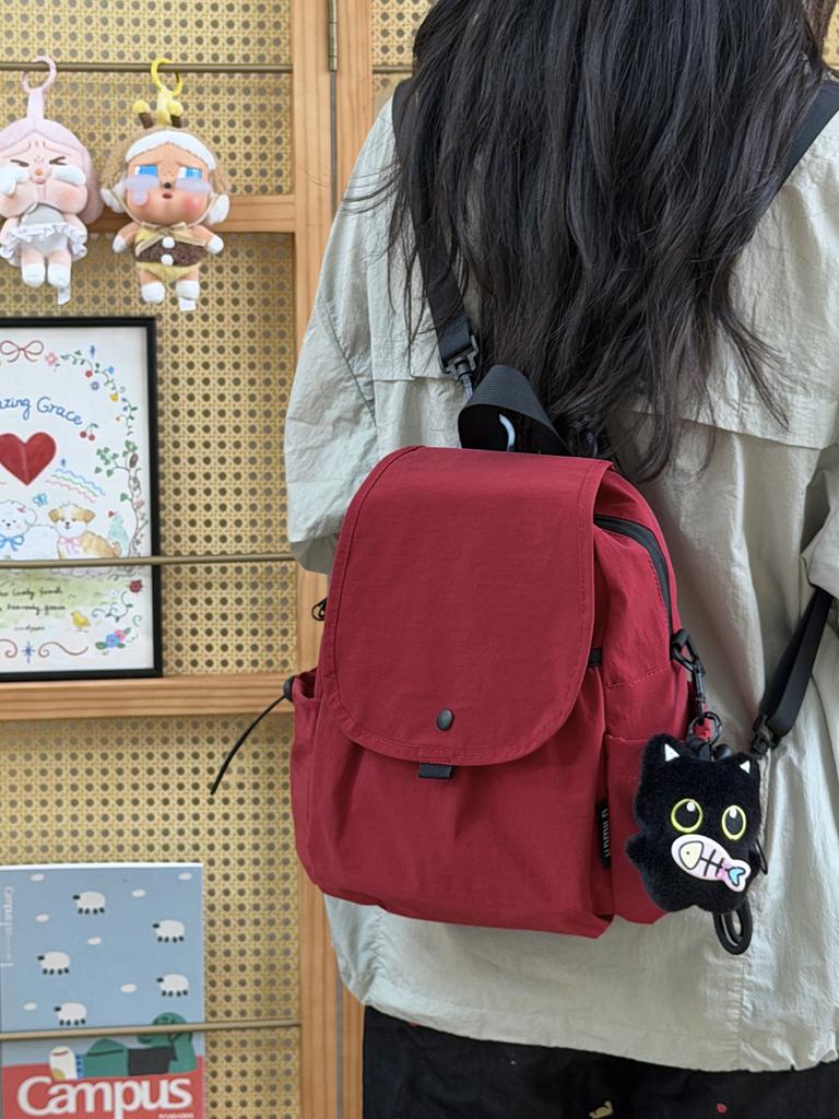 Schoolbag simple student schoolbag high value fashion backpack women commuting high value simple bag leisure going out schoolbag women