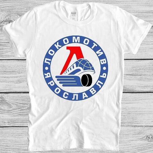 Lokomotiv Yaroslavl T Shirt Ice Hockey Russian Moscow Atletic Retro Tee 2306 Unisex T-Shirt S