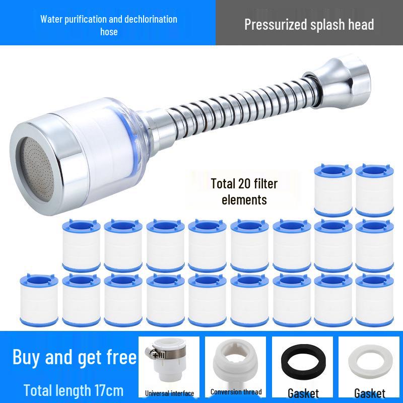 Household Kitchen Faucet Water Purifier and Anti-Splash Nozzle Extender