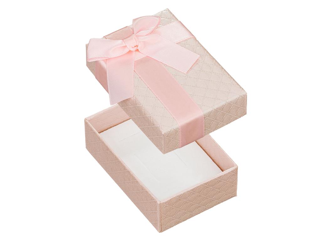 Decorative Jewelry Box with Bow, Pink Pearl Gift Packaging