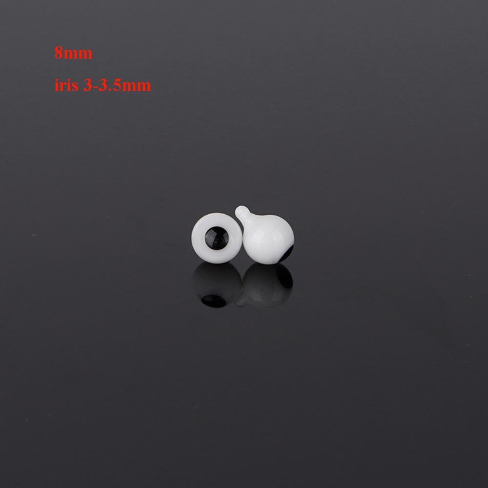 4mm 6mm 8mm 10mm Glass Eyes Eyeball Handle Style Black DIY Doll Making Crafts Accessories Safety Animal Toys