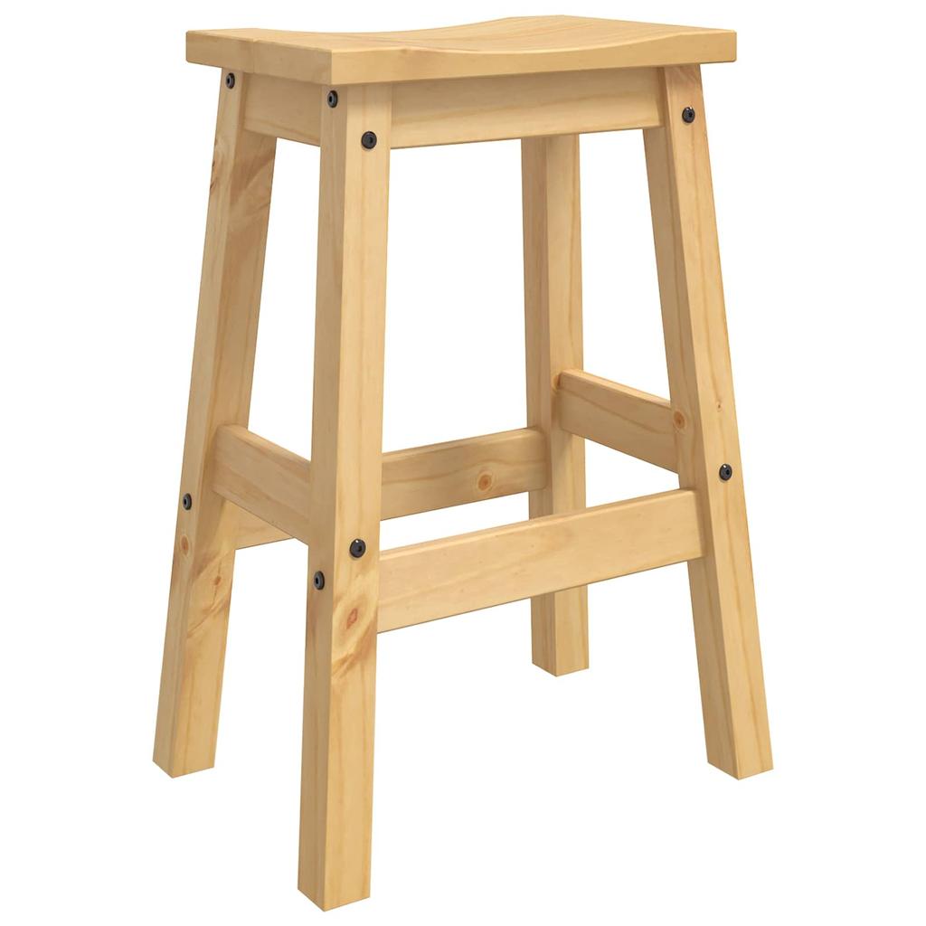 VidaXL Bar Stools 2 pcs Honey Wax 44 x 30 x 63 cm Solid Pine