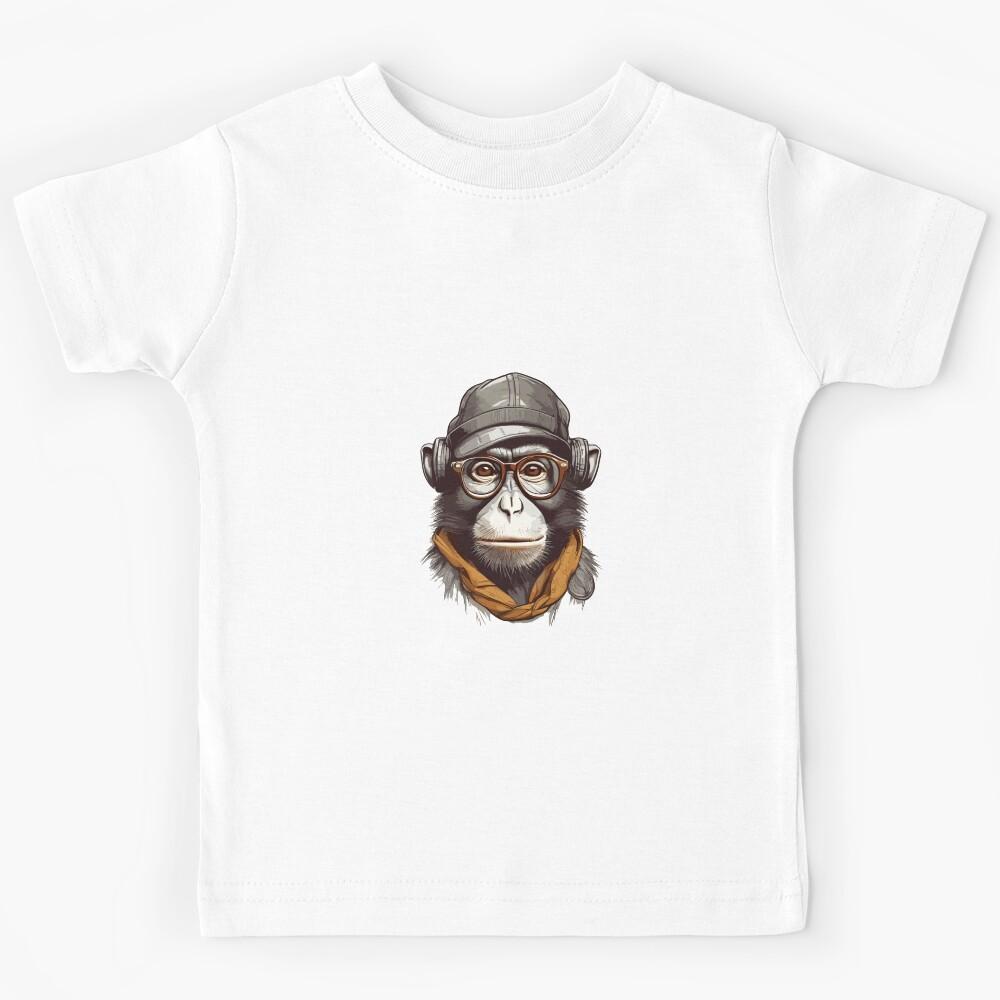 Hipster Monkey Kids T-Shirt 170